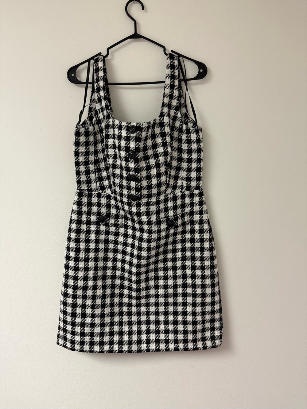 Karl Lagerfeld Black & White Houndstooth Mini Dress